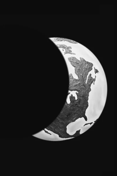 Lunar Förmörkelse Och Natthimmel — Stockfoto