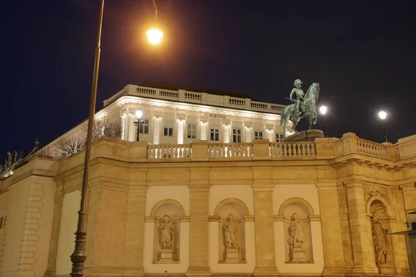 Vienna Natten Albertina — Stockfoto