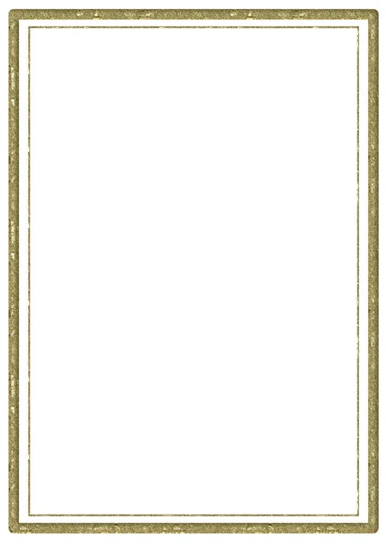 Old Gold Frame White Background — Stock Photo, Image