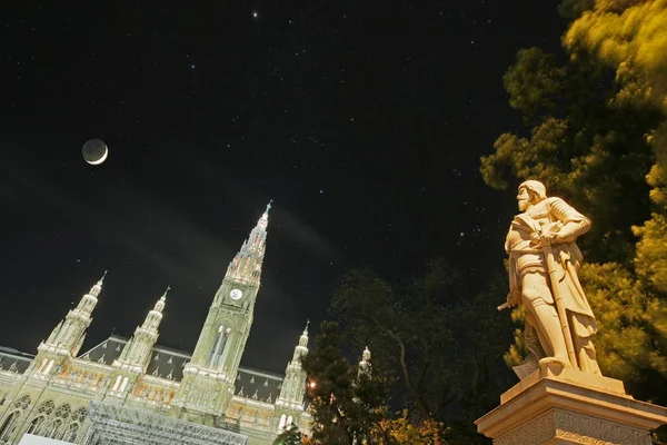 vienna at night town hall