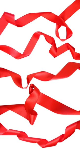 Elég Elszigetelt Red Ribbon — Stock Fotó