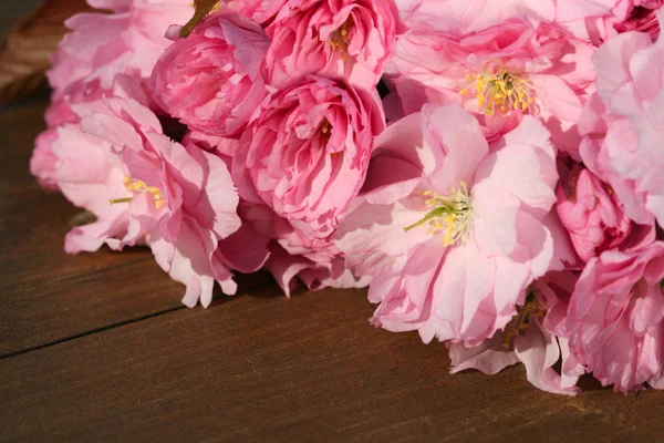 Cherry Lying Wooden Table — Stock Photo, Image