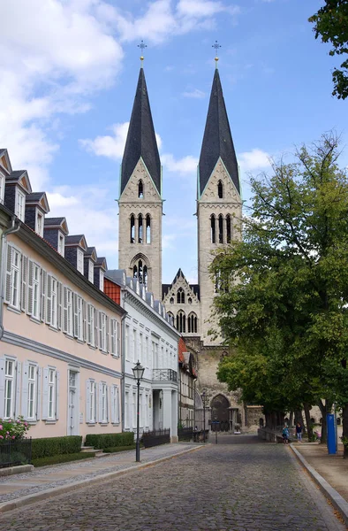 Halberstadt Kathedraal Huizen — Stockfoto