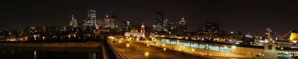 Montreal Panorama Noite — Fotografia de Stock