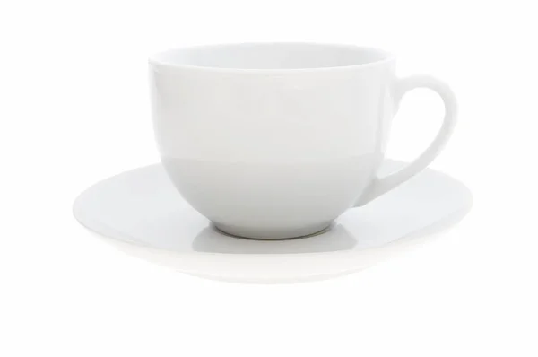 Tazza Caffè Bianco Sfondo Bianco Con Percorso Ritaglio — Foto Stock