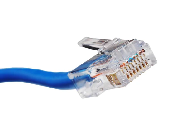 带有Rj45连接器的网络电缆 — 图库照片