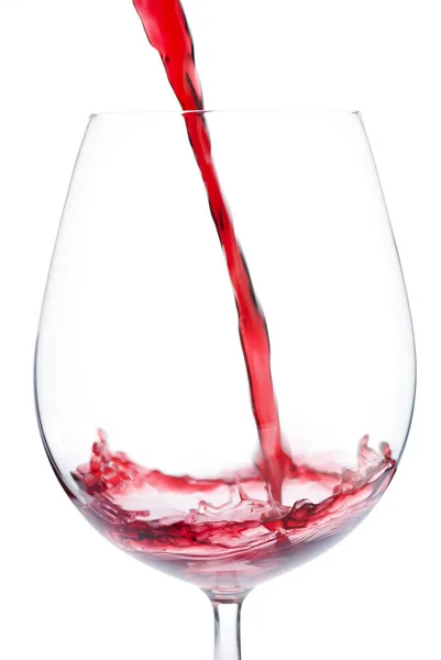 Despejar Vinho Tinto Copo — Fotografia de Stock