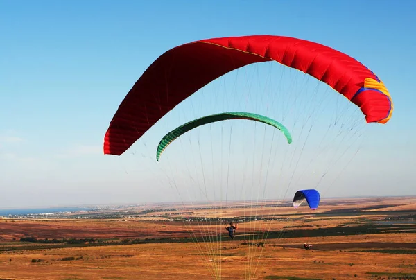 Paragliding Recreational Competitive Adventure Sport — Stock Photo, Image