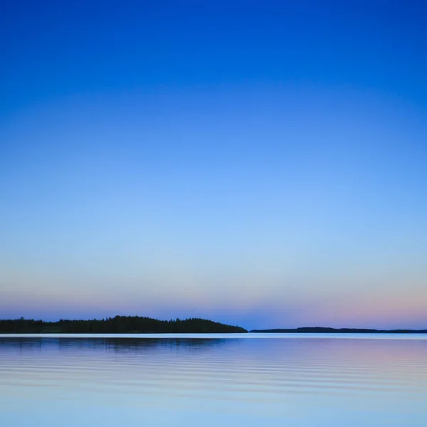 Літній Захід Сонця Озері — стокове фото