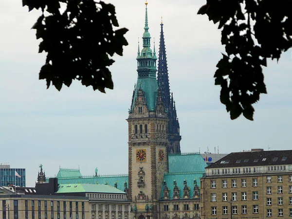 Torre Prefeitura Hamburgo — Fotografia de Stock