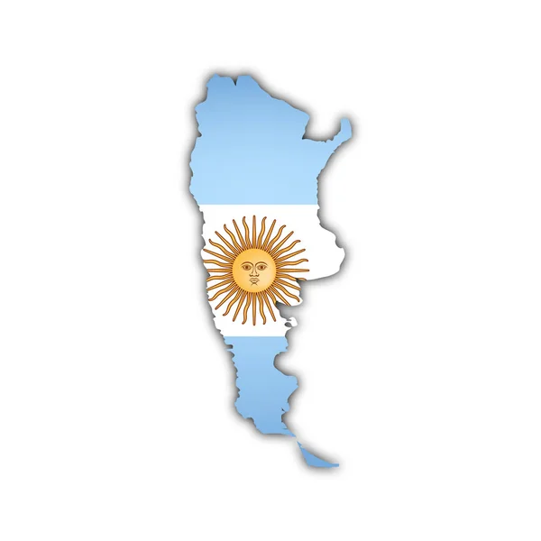 Map Flag Argentina — Stock Photo, Image