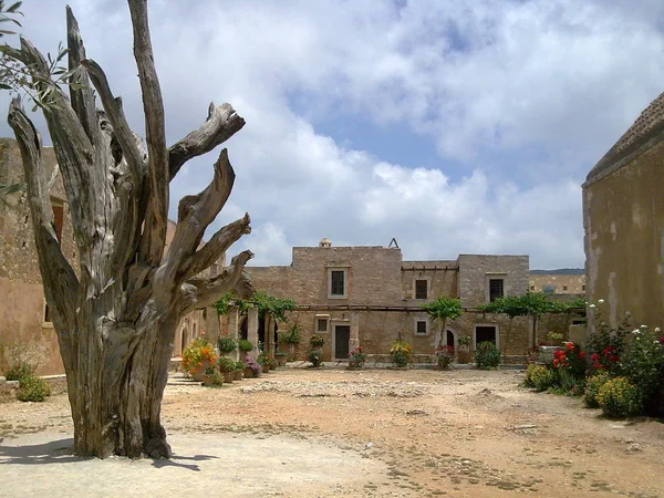 Detrás Las Paredes Del Monasterio Arkadi — Foto de Stock