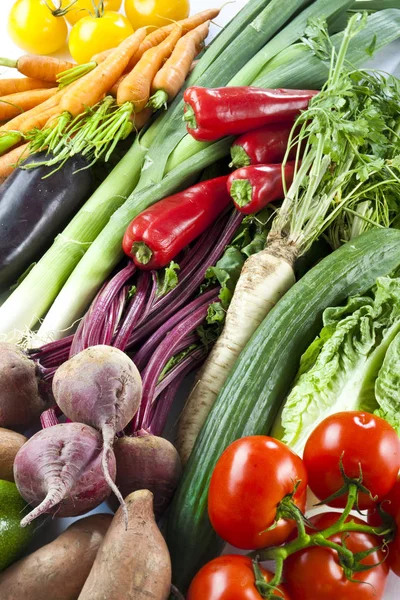 Anordnung Verschiedener Gemüsesorten — Stockfoto