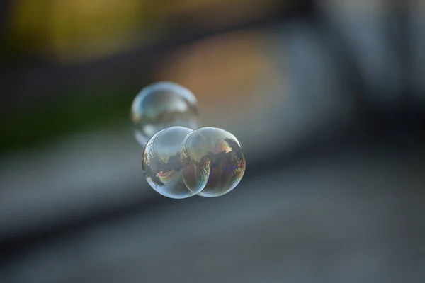 Mýdlové Bubliny Vodě — Stock fotografie