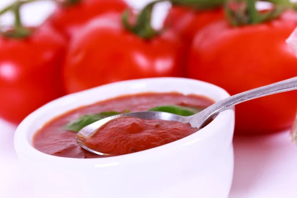 Delicious Homemade Tomato Soup — Stock Photo, Image