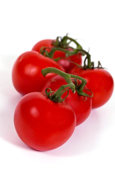 Pomodori Freschi Isolati Bianco — Foto Stock