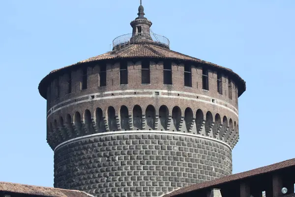 Vista Panoramica Sulla Maestosa Architettura Medievale Del Castello — Foto Stock