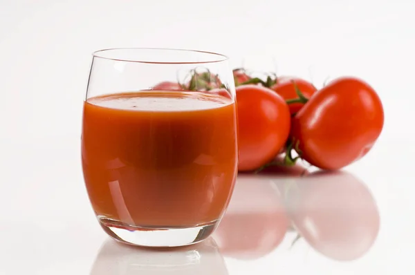 Χυμός Ντομάτας Ποτήρι — Φωτογραφία Αρχείου
