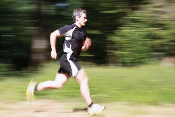 Hombre Corriendo Parque — Foto de Stock
