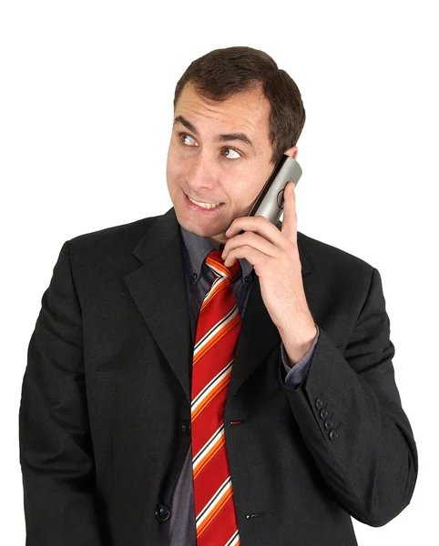 Wacht Manager Mobiele Telefoon Gesprek — Stockfoto