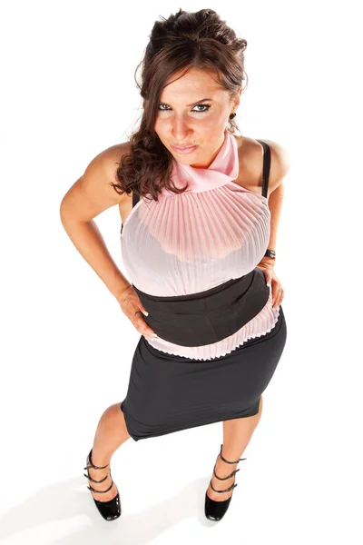 Unzufriedene Dame Sexy Kleid — Stockfoto