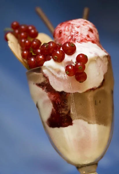 Fagylalt Csokoládéval Vaníliával — Stock Fotó