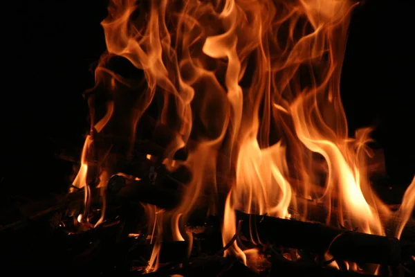 Fogo Chama Fumaça Ardente — Fotografia de Stock