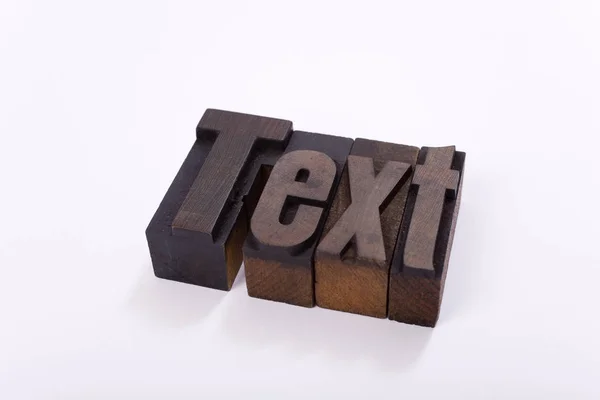 Text Från Träbokstäver — Stockfoto