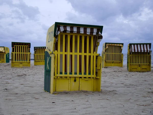 在Cuxhaven的海滩椅子 — 图库照片