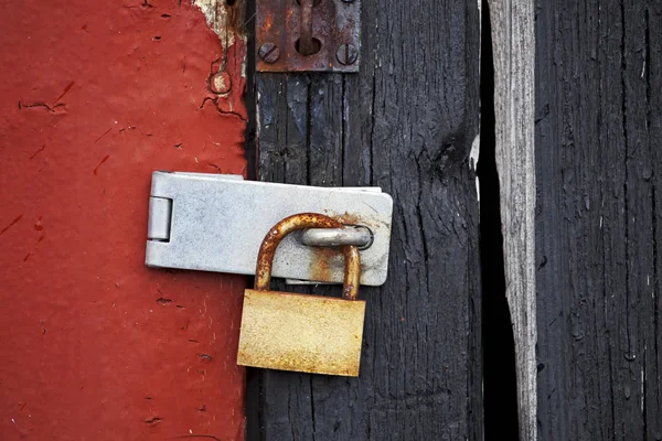 Viejo Candado Puerta — Foto de Stock