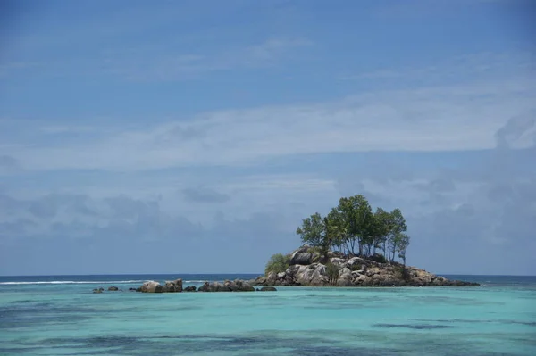 Seychelles Indiai Óceán Mahe Sziget Kilátással Eden Sziget — Stock Fotó