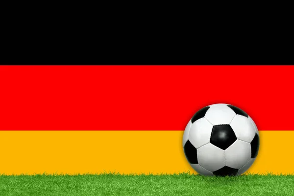 Футбольный Мяч Флагом Портала Нем — стоковое фото