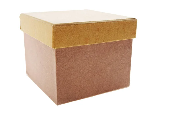 Cardboard Box Clipping Path White Background — Stock Photo, Image