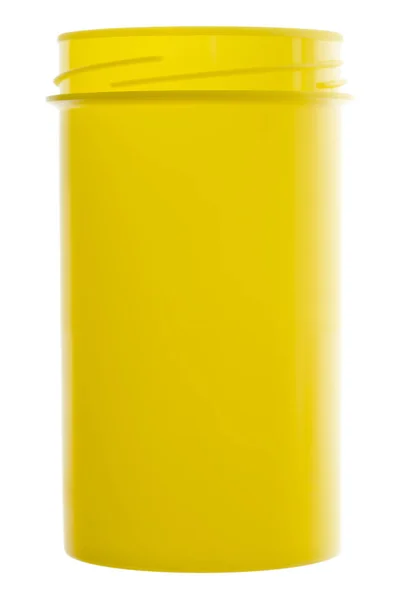 Beyaz Arka Plan Üzerinde Plastik Sarı Kutu — Stok fotoğraf