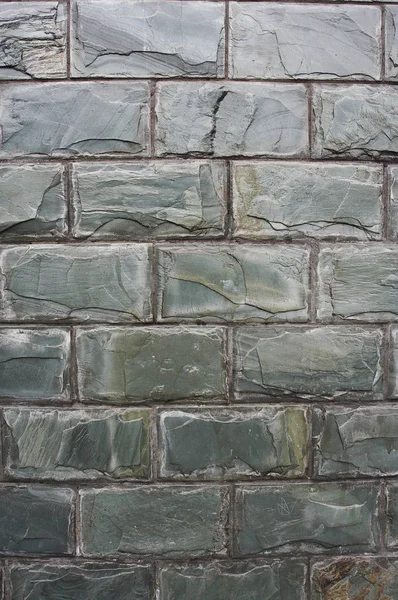 绿色石砖墙 抽象纹理背景 — 图库照片