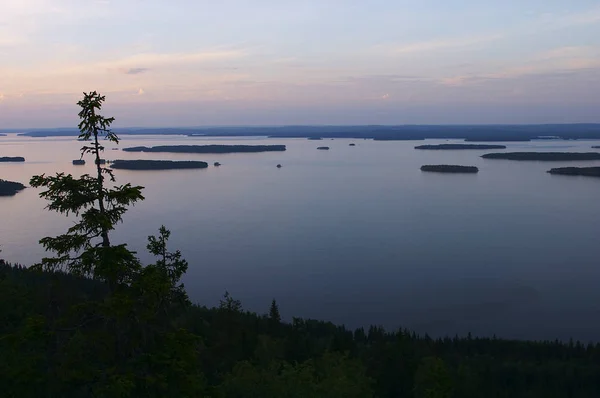 Uitzicht Zonsondergang Vanaf Top Van Koli Finland — Stockfoto