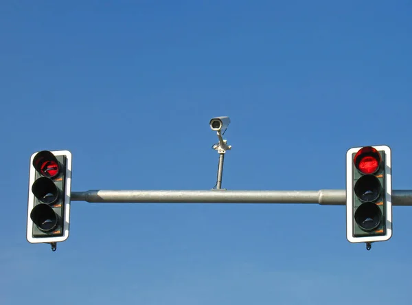 Sistema Iluminação Tráfego Sinal Trânsito — Fotografia de Stock