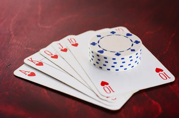 Πόκερ Παιχνίδι Τυχερά Παιχνίδια Καζίνο — Φωτογραφία Αρχείου