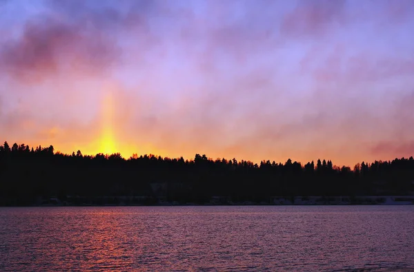 Schöner Blick Auf Den Sonnenuntergang — Stockfoto