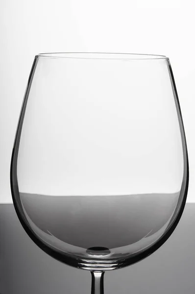 Verre Vin Vide Sur Fond Blanc — Photo