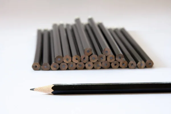 Wooden Pencils Art Office Supplies — Stock Photo, Image