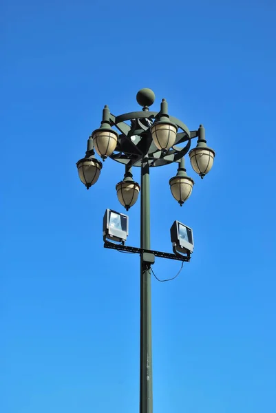Forntida Lampa Trottoaren — Stockfoto