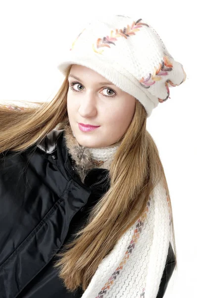 Young Woman Scarf — Stock Photo, Image