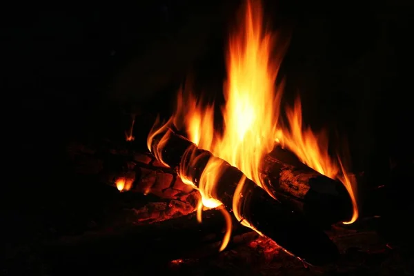 Płomień Ognia Ognisko Płonące — Zdjęcie stockowe