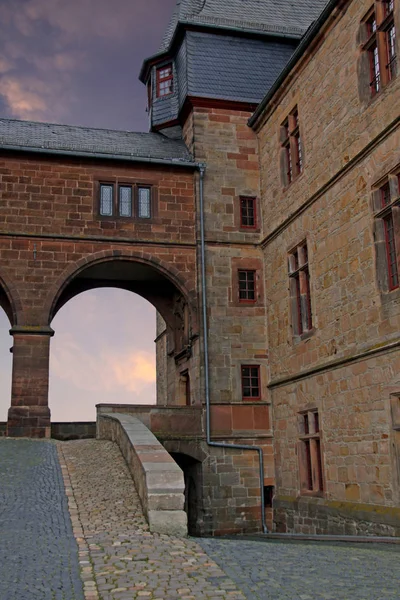 Château Marburg Transition Vers Wilhelmsbau Partir Sud — Photo
