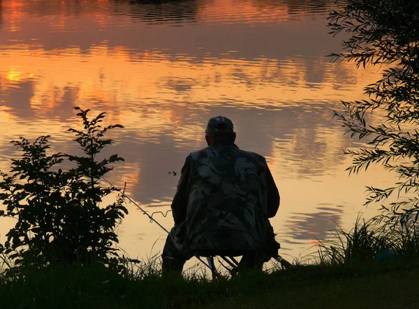 Angler Abend — Stockfoto