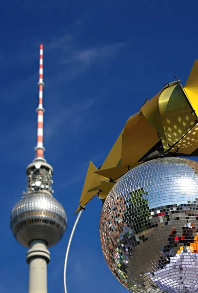 Torre Televisión Berlin Con Pelota Discoteca — Foto de Stock