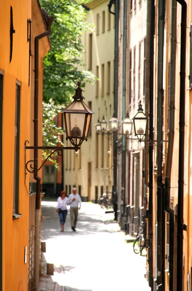 Procházky Starém Městě Stockholm Švédsko — Stock fotografie