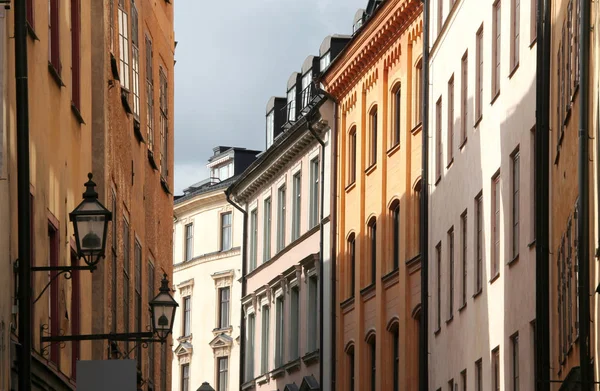 Widok Ulicę Sztokholm Szwecja — Zdjęcie stockowe