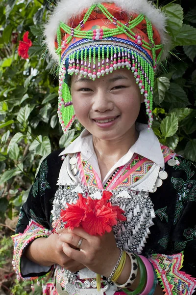 Портрет Азиатская Женщина Лаос Хмонг — стоковое фото